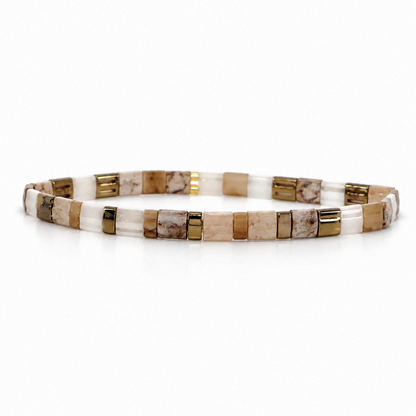 Marble Tile-Perlenarmband
