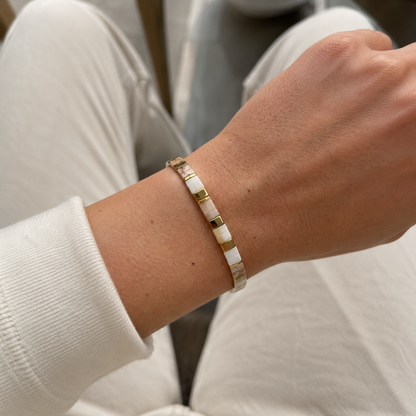 Marble Tile-Perlenarmband