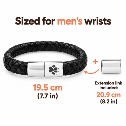 Größenangaben des Ranger Herren-Armband für Männerhandgelenke